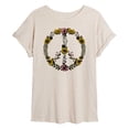 thumbnail image 1 of Instant Message - Floral Peace Sign Relaxed Fit T-Shirt, 1 of 5