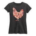 thumbnail image 1 of Instant Message - Floral Print Chicken - Women's Short Sleeve Graphic T-Shirt, 1 of 5