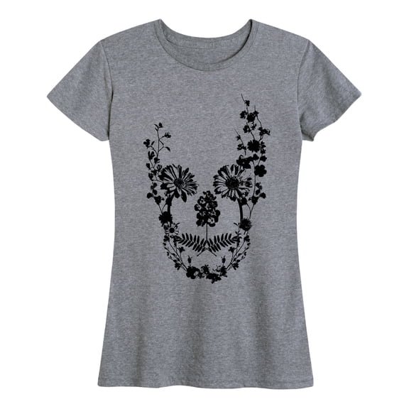 Instant Message - Floral Skull - Women's Short Sleeve Graphic T-shirt