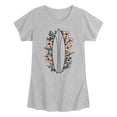thumbnail image 1 of Instant Message - Floral Surfboard - Youth Girls Fitted Short Sleeve T-Shirt, 1 of 4