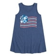 thumbnail image 1 of Instant Message - Floral USA Flag - Toddler & Youth Girls A-line Dress, 1 of 6