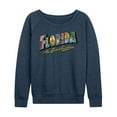 thumbnail image 1 of Instant Message - Florida Postcard  - Women's Lightweight French Terry Long Sleeve Shirt, 1 of 6