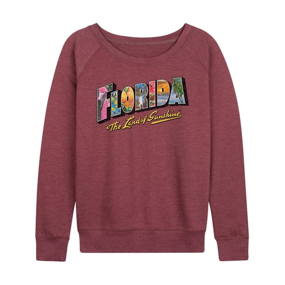 Instant Message - Florida Postcard - Women's Lightweight French Terry Long Sleeve Shirt