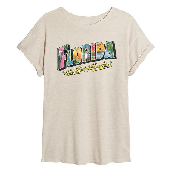 Instant Message - Florida Postcard - Women's Oversized Graphic T-Shirt