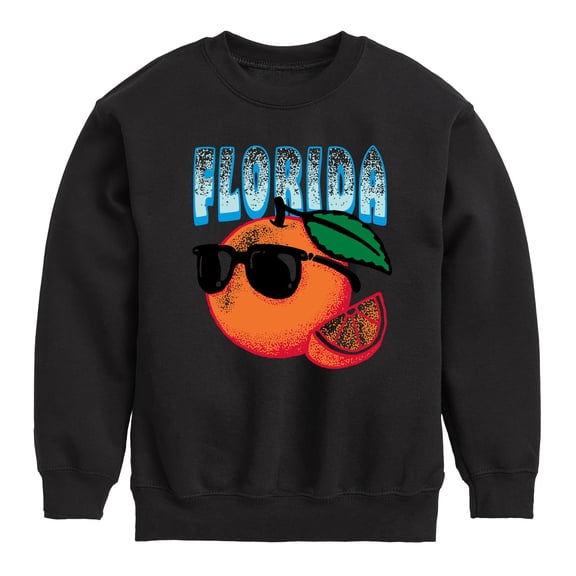 Instant Message - Florida, The Sunshine State Orange - Toddler & Youth Crewneck Fleece Sweatshirt