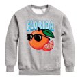 thumbnail image 1 of Instant Message - Florida, The Sunshine State Orange - Toddler & Youth Crewneck Fleece Sweatshirt, 1 of 6