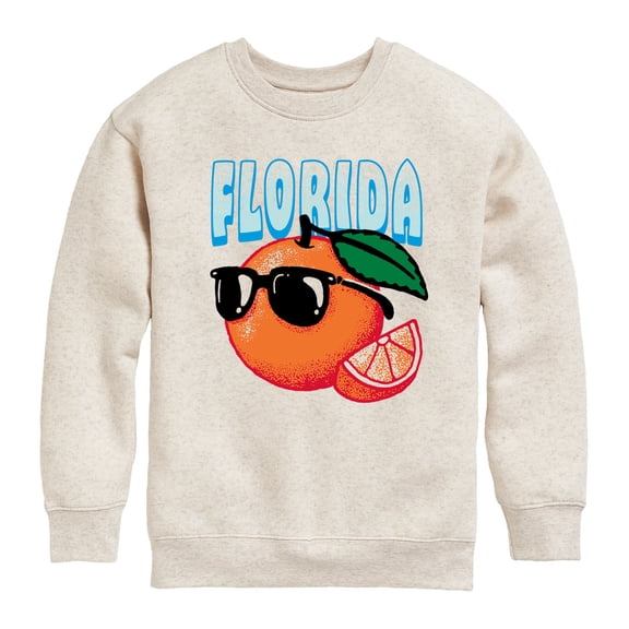 Instant Message - Florida, The Sunshine State Orange - Toddler & Youth Crewneck Fleece Sweatshirt