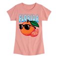 thumbnail image 1 of Instant Message - Florida, The Sunshine State Orange - Toddler & Youth Girls Short Sleeve Graphic T-Shirt, 1 of 6