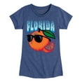 thumbnail image 1 of Instant Message - Florida, The Sunshine State Orange - Toddler & Youth Girls Short Sleeve Graphic T-Shirt, 1 of 6