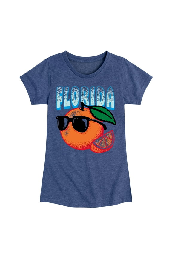 - Florida, The Sunshine State Orange - Toddler & Youth Girls Short Sleeve Graphic T-Shirt