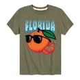 thumbnail image 1 of Instant Message - Florida, The Sunshine State Orange - Toddler & Youth Short Sleeve Graphic T-Shirt, 1 of 6