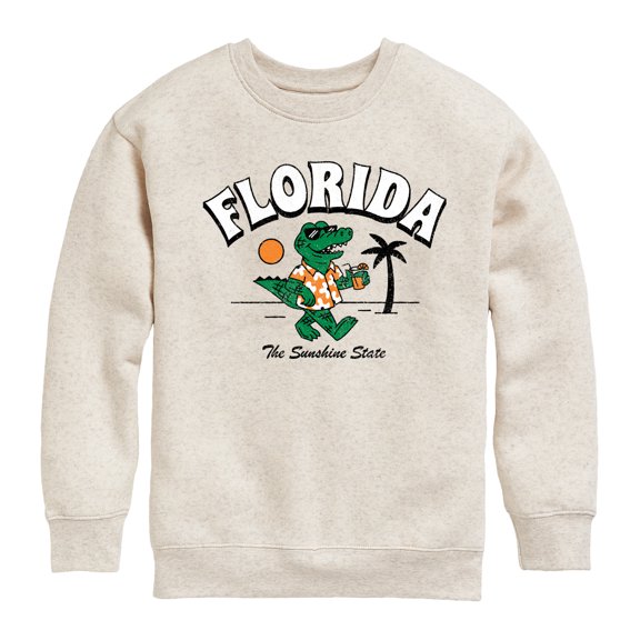 Instant Message - Florida, The Sunshine State - Toddler & Youth Crewneck Fleece Sweatshirt