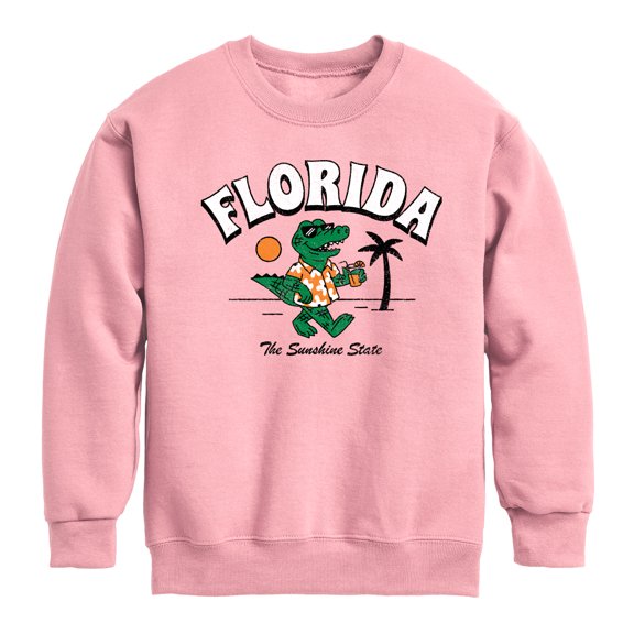 Instant Message - Florida, The Sunshine State - Toddler & Youth Crewneck Fleece Sweatshirt