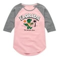 thumbnail image 1 of Instant Message - Florida, The Sunshine State - Toddler & Youth Girls Raglan Graphic T-Shirt, 1 of 6