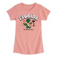 thumbnail image 1 of Instant Message - Florida, The Sunshine State - Toddler & Youth Girls Short Sleeve Graphic T-Shirt, 1 of 7