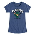 thumbnail image 1 of Instant Message - Florida, The Sunshine State - Toddler & Youth Girls Short Sleeve Graphic T-Shirt, 1 of 6
