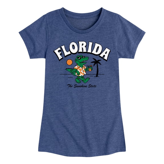 Instant Message - Florida, The Sunshine State - Toddler & Youth Girls Short Sleeve Graphic T-Shirt