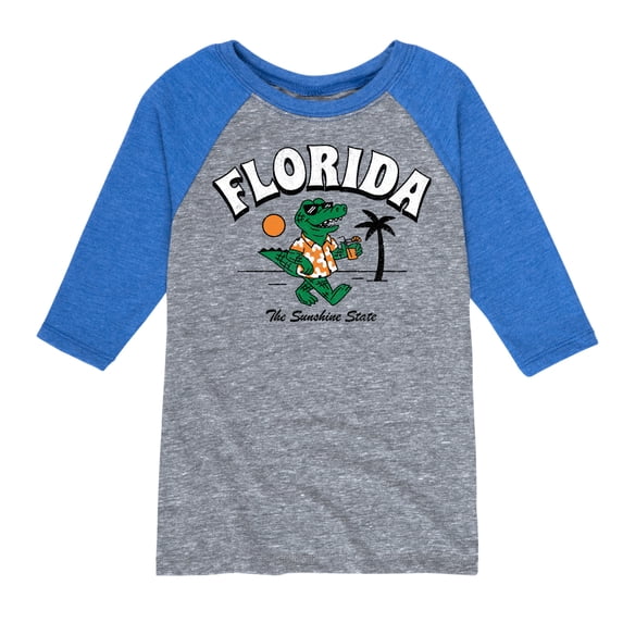Instant Message - Florida, The Sunshine State - Toddler & Youth Raglan Graphic T-Shirt