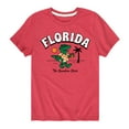 thumbnail image 1 of Instant Message - Florida, The Sunshine State - Toddler & Youth Short Sleeve Graphic T-Shirt, 1 of 6
