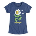 thumbnail image 1 of Instant Message - Flower Skater - Toddler And Youth Girls Short Sleeve Graphic T-Shirt, 1 of 6