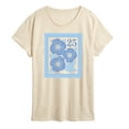thumbnail image 1 of Instant Message - Flower Stamp Short Sleeve Graphic T-Shirt, 1 of 5