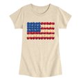 thumbnail image 1 of Instant Message - Flower USA Flag Fitted Short Sleeve Graphic T-Shirt, 1 of 6