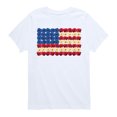 thumbnail image 1 of Instant Message - Flower USA Flag Short Sleeve Graphic T-Shirt, 1 of 6
