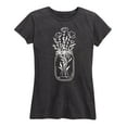 thumbnail image 1 of Instant Message - Flowers In Mason Jar - Women's Short Sleeve Graphic T-Shirt, 1 of 5