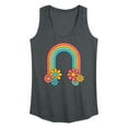 thumbnail image 1 of Instant Message - Flowers and Rainbows - Women's Racerback Tank Top, 1 of 6