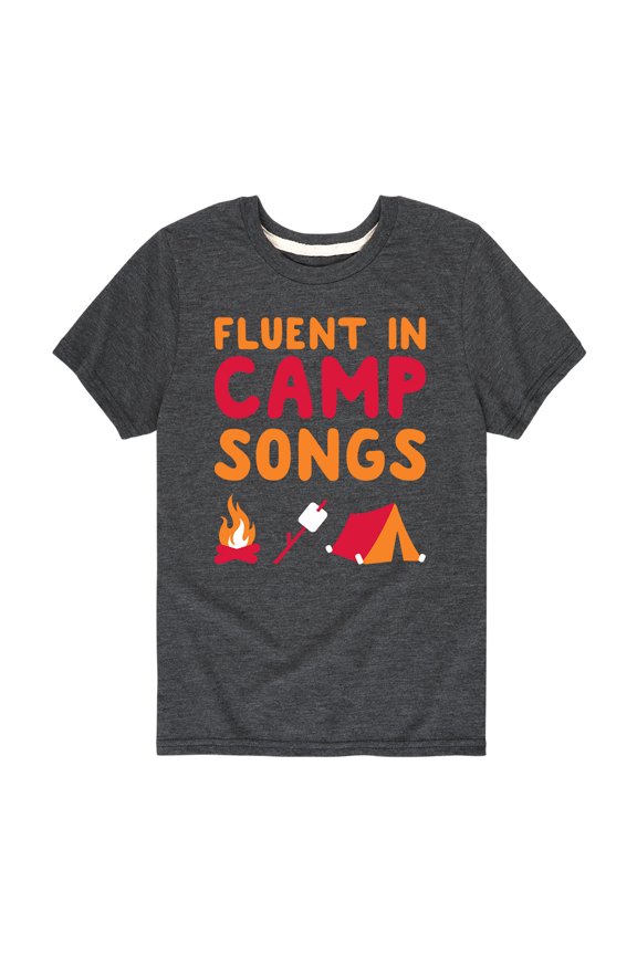 - Fluent In Camp Songs - Toddler And Youth Short Sleeve Graphic T-Shirt