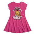 thumbnail image 1 of Instant Message - Fluffy Cows - Toddler And Youth Girls Fit And Flare Dress, 1 of 1