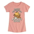 thumbnail image 1 of Instant Message - Fluffy Cows - Toddler And Youth Girls Short Sleeve Graphic T-Shirt, 1 of 6