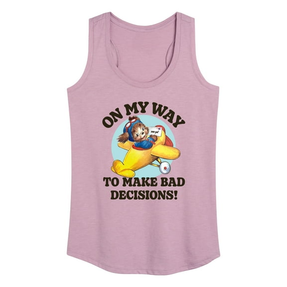 Instant Message - Flying Away - On My Way to Make Bad Decisions - Women's Racerback Tank Top