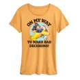 thumbnail image 1 of Instant Message - Flying Away - On My Way to Make Bad Decisions - Women's Short Sleeve Graphic T-Shirt, 1 of 7