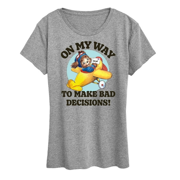 Instant Message - Flying Away - On My Way to Make Bad Decisions - Women's Short Sleeve Graphic T-Shirt