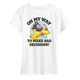 thumbnail image 1 of Instant Message - Flying Away - On My Way to Make Bad Decisions - Women's Short Sleeve Graphic T-Shirt, 1 of 6
