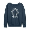 thumbnail image 1 of Instant Message - Foliage Cross - Women's Lightweight French Terry Long Sleeve Shirt, 1 of 6