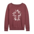 thumbnail image 1 of Instant Message - Foliage Cross - Women's Lightweight French Terry Long Sleeve Shirt, 1 of 6