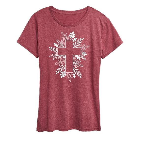 Instant Message - Foliage Cross - Women's Short Sleeve Graphic T-Shirt