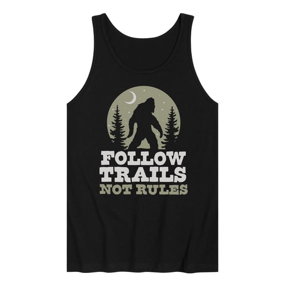 Instant Message - Follow Trails Not Rules Sasquatch - Men's Jersey Tank Top