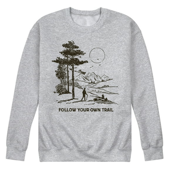 Instant Message - Follow Your Own Trail - Men's Crew Neck Fleece Pullover