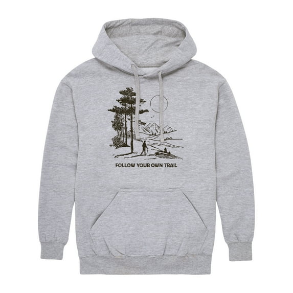 Instant Message - Follow Your Own Trail - Men's Pullover Hooded Fleece Sweatshirt