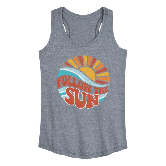 Instant Message - Follow the Sun Sunburst - Women's Racerback Tank Top