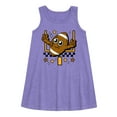 thumbnail image 1 of Instant Message - Football And Goalpost - Toddler & Youth Girls A-line Dress, 1 of 5