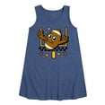 thumbnail image 1 of Instant Message - Football And Goalpost - Toddler & Youth Girls A-line Dress, 1 of 6