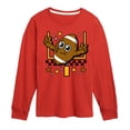 thumbnail image 1 of Instant Message - Football And Goalpost - Toddler & Youth Long Sleeve Graphic T-Shirt, 1 of 6