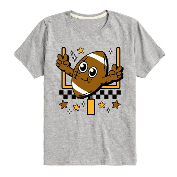 Instant Message - Football And Goalpost - Toddler & Youth Short Sleeve Graphic T-Shirt