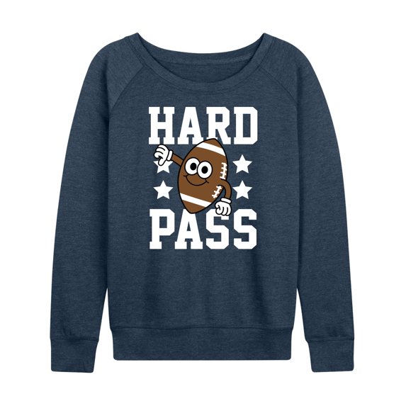 Instant Message - Football Hard Pass - Women's Lightweight French Terry Long Sleeve Shirt