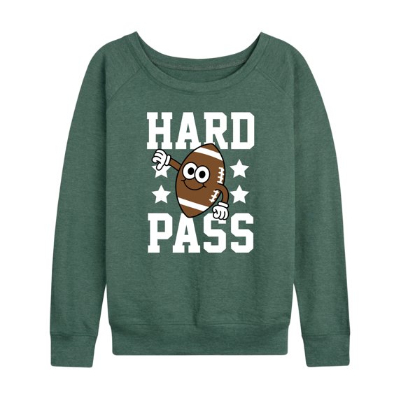 Instant Message - Football Hard Pass - Women's Lightweight French Terry Long Sleeve Shirt