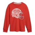 thumbnail image 1 of Instant Message - Football Helmet Phrases - Toddler & Youth Long Sleeve Graphic T-Shirt, 1 of 6